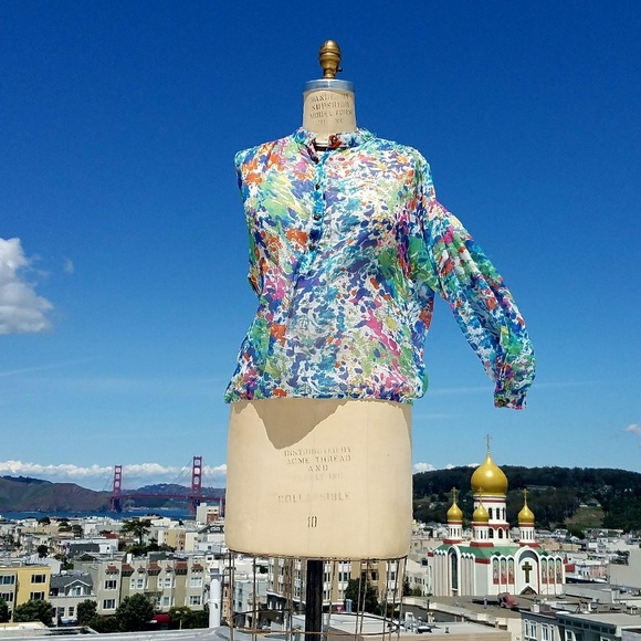 Anthropologie Tops - Anthro Staring At Stars Floral Gauzy Top, Sz M